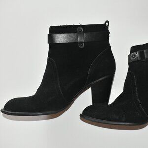Limited Collection faux-suede black ankle boots US 7/UK 5